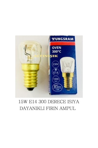 Fırın Ampul 15W E14 300Derece Isıya Dayanıklı Fırın Lambası 15 W Fırın Ampul 15W E14 300Derece Isıya Dayanıklı Fırın Lambası 15 W
