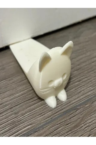 Kedi Kapı Stoper 2'li Set Şirin, Güvenilir Ve İşlevsel Kapı Tutucu Siyah-beyaz