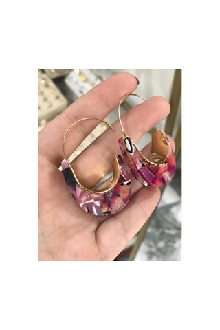 Detaylı Asma Küpe - Model 621 Çok Renkli