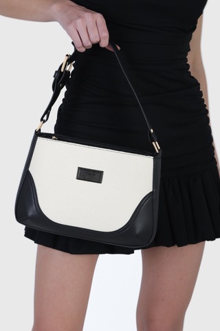Housebags Siyah Ayarlanabilir Omuz Askılı Vintage Bag Kanvas Siyah