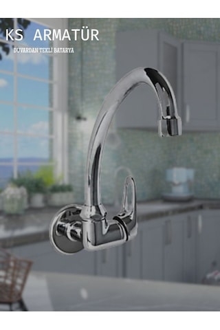 Duvardan Tekli Lavabo Bataryası Krom Duvardan Tekli Lavabo Bataryası Krom