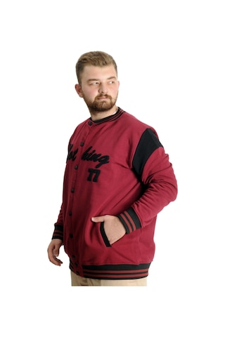 Mode Xl Büyük Beden Erkek Kolej Mont Nothing 23630 Bordo Bordo