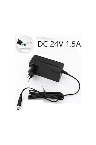 2 Adet Dc 24v 1.5A Nem Nozülü Adaptörü