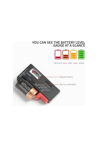 Pil Evrensel Düğme Pil Renk Kodlama Ölçer Volt Test Cihazı Ekran