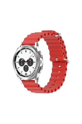 Microsonic Samsung Uyumlu Gear S3 Classic Kordon Ocean Band Kırmızı