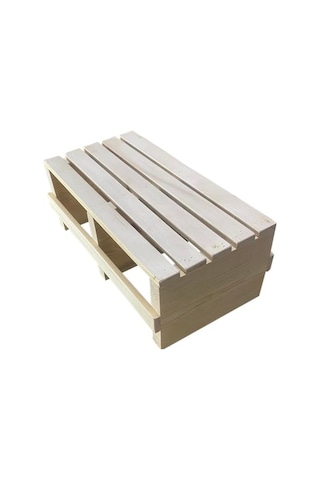 Kaymaz Tabanlı Ahşap Step Tahtası, 18x25x50 Cm Boyutunda Ev İçi Kullanım İçin
