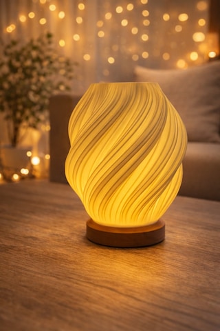 Kablosuz Pilli Led Masa Lambası Yüksek Parlaklık Modern Spiral Dekoratif Abajur