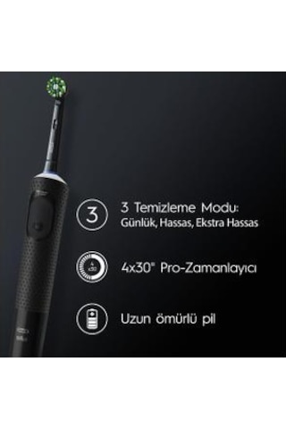 Oral-B Vitality Pro Protect X Clean Şarjlı Diş Fırçası Siyah