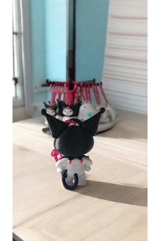 Kuromi Anahtarlık 3 Adet Siyah