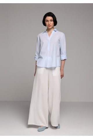 Colin's Colins Regular Fit Shirt Neck Çizgili Kadın Mavi Roll-up Gömlek Cl1081253 Q1.v1 Ble