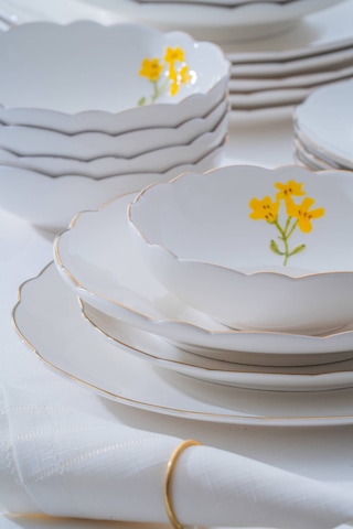 De Santiago 6 Kişilik 24 Parça Yemek Takımı Renkli