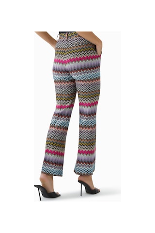 Missoni Zigzag Desenli Lurex Sırt Düz Paça Pantolon Multicolor