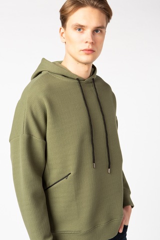 Vigoss Erkek Kapşonlu Sweatshırt 62170-00377 - Haki