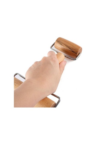 Çift Uçlu Ahşap Itme Hamur Oklava Manuel Pizza Rulo Çerez Pişirme Aracı