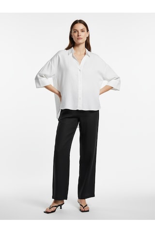 Xint Siyah %100 Keten Oversize Pantolon 201317
