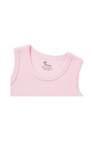 H&c Coolboy H&c %100 Pamuk Nokta Desenli Jakarlı Kolsuz Bebek Body Zıbın Pembe