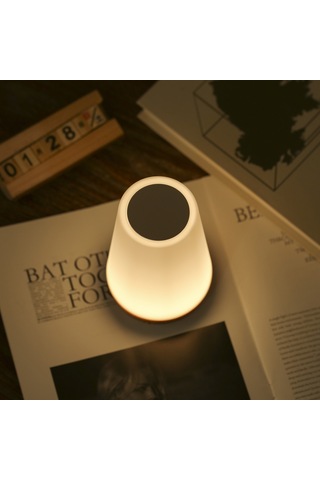 Maiyame Renk Değiştirebilen Dokunmatik Usb Şarjlı Ahşap Desenli Led Gece Lambası - Göz Koruyucu 360 Aydınlatma Diğer