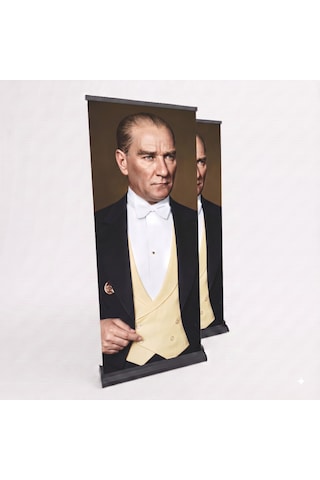 Atatürk Poster Baskılı Pro Roll Up Banner 100x200cm No:4 Diğer