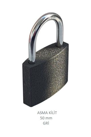 Adilon Asma Kilit, 50 Mm Gri