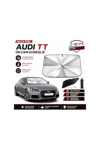 Audi Tt Şemsiye Tip Ön Cam Güneşliği Katlanabilir Uv Korumalı Araç Cam Güneşlik