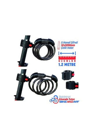 Zedonyon 12x1200 Şifreli Bisiklet Kilidi