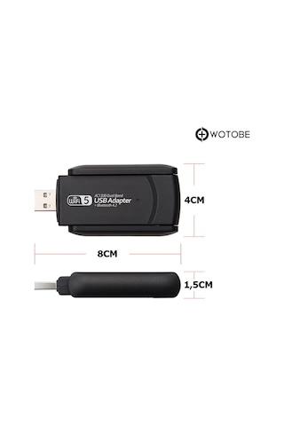 2.4/5 Uyumlu Ghz Kablosuz Usb 3.0/2.0/1.1 Mac Windows Linux Uyumlu 1300mbps Wi-fi Adaptörü