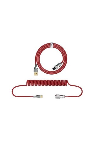 Pazly Hxsj H-1 Mekanik Klavye Usb-type-c Nilon Örgü Kablosu - Kırmızı