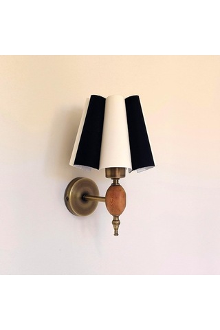 Levaillant Gatsby Vintage Gold Duvar Apliği Art Deco Siyah Beyaz Başlık - Dekoratif İç Mekan Duvar Lambası Çok Renkli