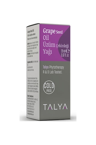 Talya Soğuk Sıkım %100 Saf ve Doğal Üzüm Çekirdeği Yağı 20 ML