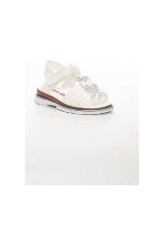 Şirin Genç Ortopedik Kalpli Beyaz Kız Çocuk Sandalet-1696 Beyaz