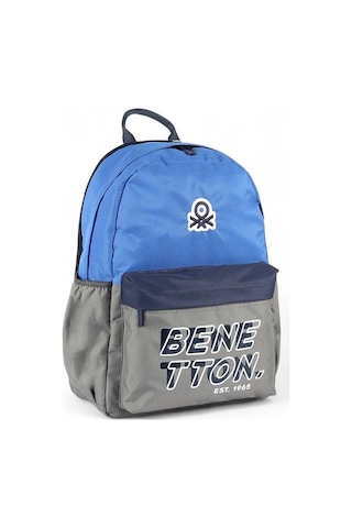 Benetton Mavi/gri Unisex Okul Sırt Çantası Ben03845
