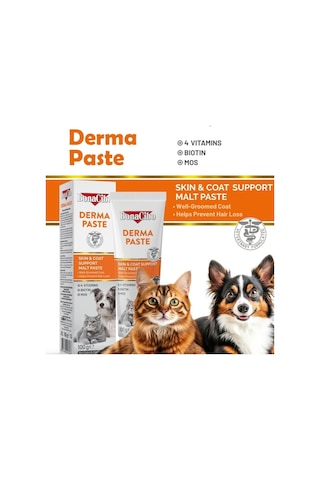 2'li Kedi Ve Köpek Bakım Seti: Glucosamine Eklem Destek + Derma Tüy Bakım Macunu