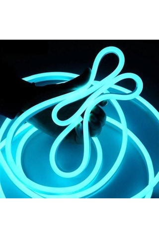 Neon Led 12 Volt Buz Mavi Işık Dış Mekan 5 Metre 5 Metre