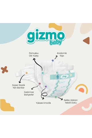Gizmo Bebek Bezi Ultra Eco Paket 4 Numara Maxi 80 Adet 4 Numara