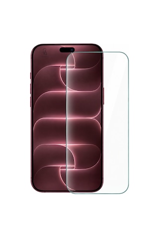Apple İphone 18 Pro İle Uyumlu Karbon Tasarım Silikon Telefon Kılıfı Ve Temperli Cam Ekran Koruyucu Bordo