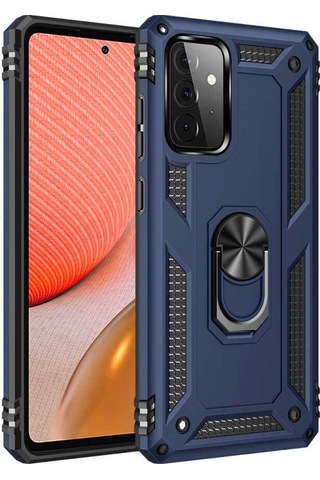 Samsung Uyumlu Galaxy A72 Kılıf Zore Vega Kapak Mavi