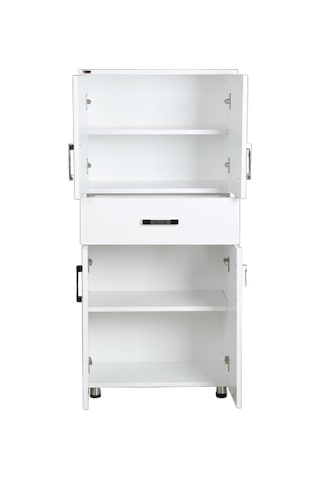 Çok Amaçlı 13638 Dolap 130 Hard Parlak Beyaz Suntalem 4raf Kutu Sevk El Yapım Ceviz