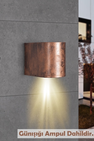 Tek Yönlü Dekoratif İç Dış Mekan Aplik Eskitme Gün Işığı
