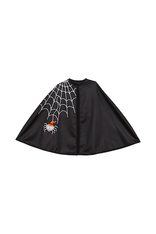 Denokids Halloween Cadılar Bayramı Kostümü Kız Çocuk Siyah Pelerin Renkli