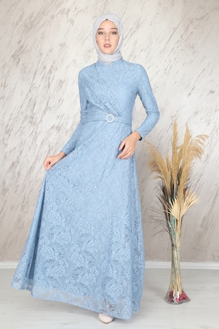 İbrahim Burak Etiler Collection Ahunisa Tanem Abiye Bebe Mavi 6525