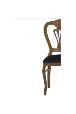 Bengimobilya Sandalye Zus031 Oyma Çizgi Model Kayın Klasik Babyface Kumaş Kahv