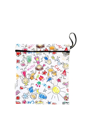 Yorni 2 Adet Family Su Geçirmez Bebek Kirli Bez Kıyafet Islak Mayo Çantası Torbası 30x35 Cm