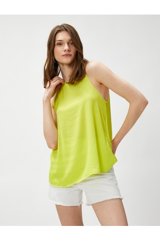 Koton Basic Atlet Kolsuz Halter Yaka Sarı 3sak30023pw 3SAK30023PW152