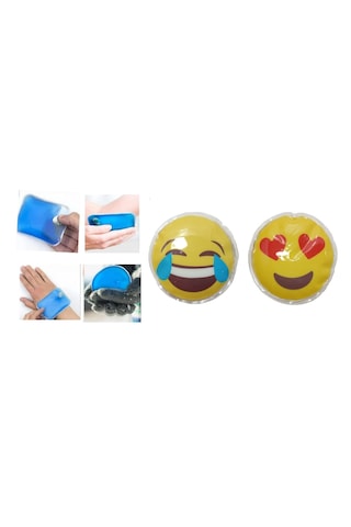 Sia Emoji Şekilli El Isıtıcı Sıcak Su Torbası Pvc 9 Cm 2 Adet