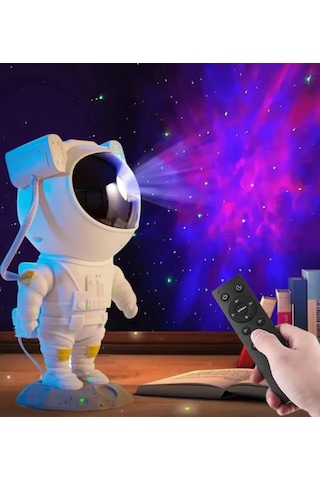 Plastik Astronot Galaksi Projeksiyon Lamba Kapital.beyaz