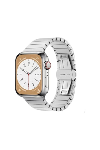 Newface Apple Watch 38mm Kr413 Fine Steel Kordon - Gümüş Diğer