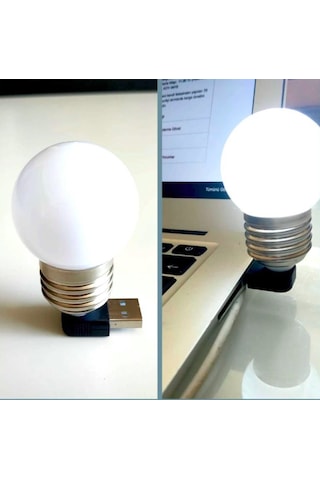 Omeniv Usb Led Ampul Fener Lamba Çocuk Gece Lambası Laptop Kamp Siyah