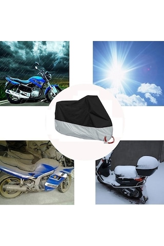 Primepickings 190t Motosiklet Yağmur Kapakları - Toz Geçirmez, Uv Dayanıklı, M Siyah Diğer
