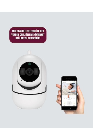 Mey İthalat 360 Dönen Akıllı Wifi Kamera Uzaktan Kontrol Ve İki Yönlü Ses Özellikli