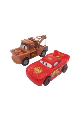 Farbu Cars Şimşek Mcqueen Ve Mater Oyuncak Sürtmeli 2 Li Araç Seti, Arabalar Oyuncak Figür